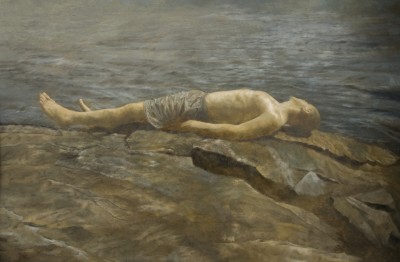 Baptism, Oil on Panel, SOLD