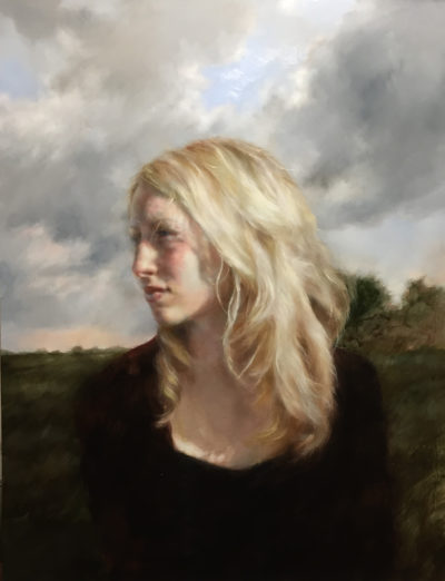 Self Portrait with Shadows, oil on panel